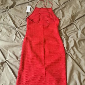 ASTR Red, Form Fitting Midi Dress